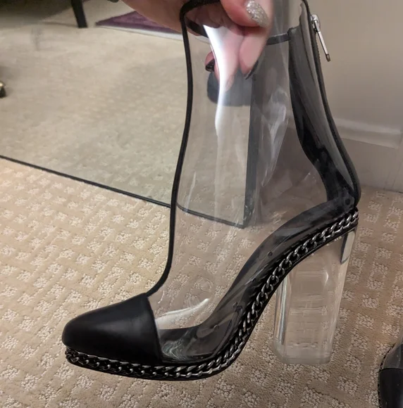 Balmin Black and Clear Women's Boots - Picture 3 of 8